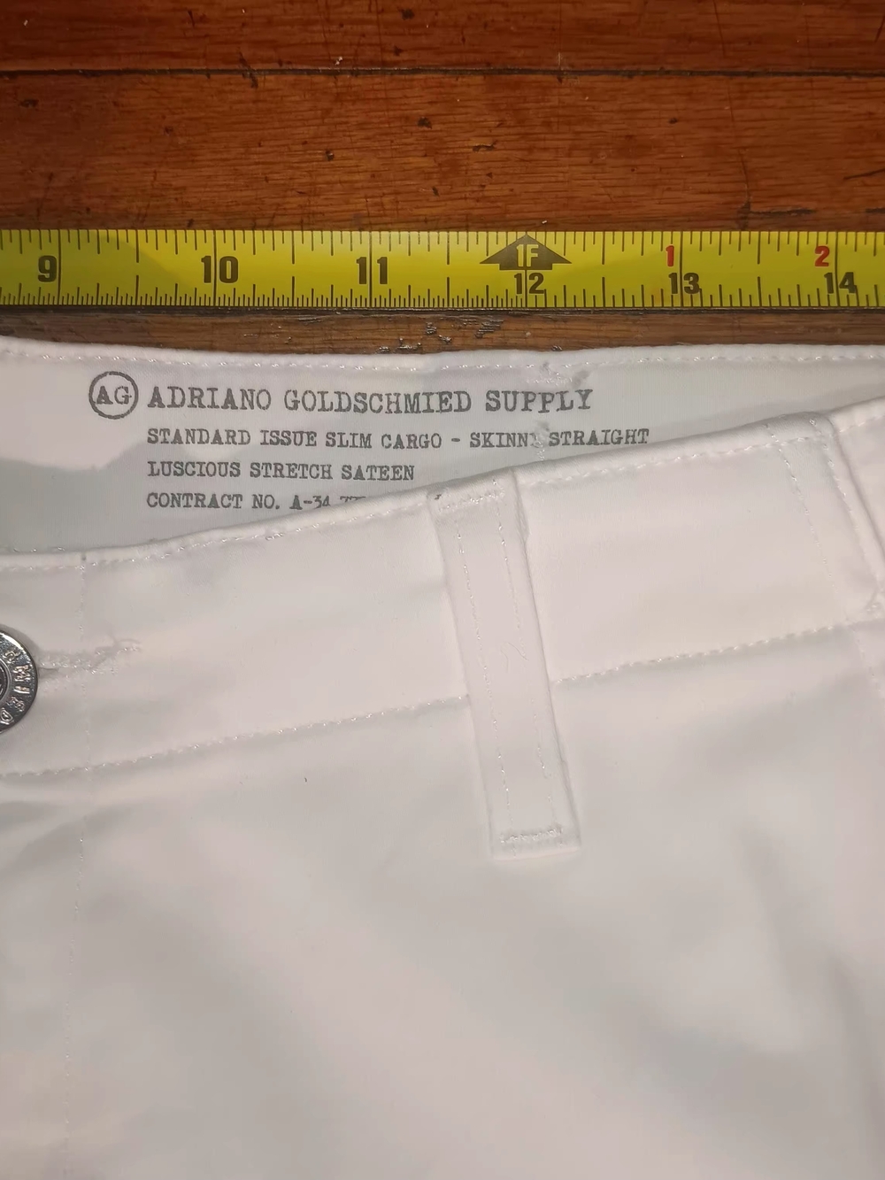 Ag Adriano Goldschmied White Slim Cargo Pants - Picture 4 of 7